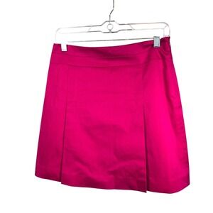 Banana Republic 2 Hot Pnk Cotton Stretch Mini Skirt Lined Feminine Coquette Bold